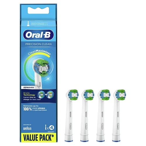 سری یدک مسواک برقی اورال-بی مدل PRECISION CLEAN بسته 4 عددی